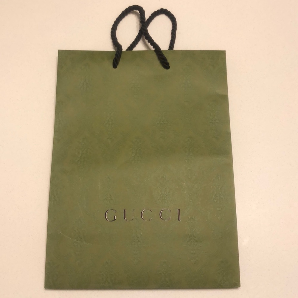 GUCCI Green Holiday Christmas Paper Bag